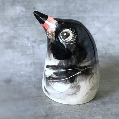ceramic hooded plover ceramic bird figurine by Adelaide artist  Isabel Lopes